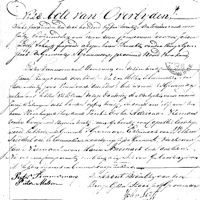 1825 ovl akte 28 Adriana Niemans ev Willem Sudderland